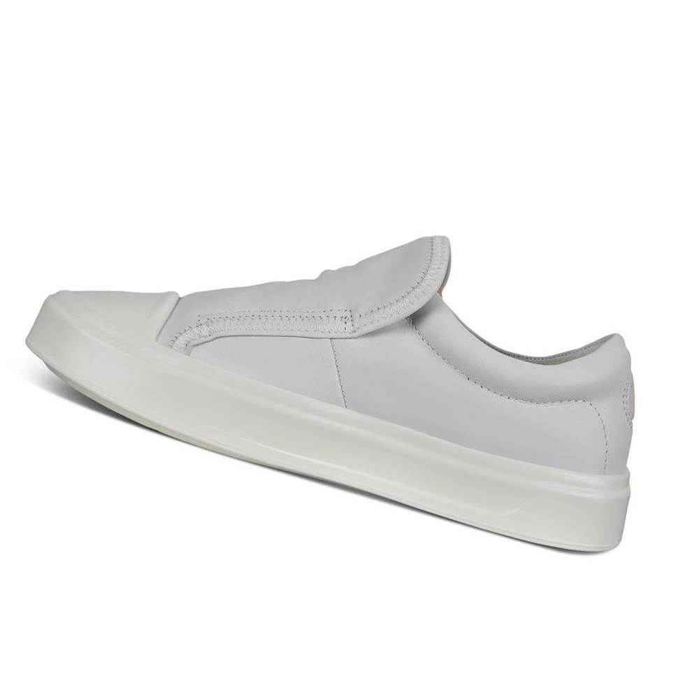 Women's Ecco Flexure T-cap Slip-on Casual Shoes White | Canada 64QMA